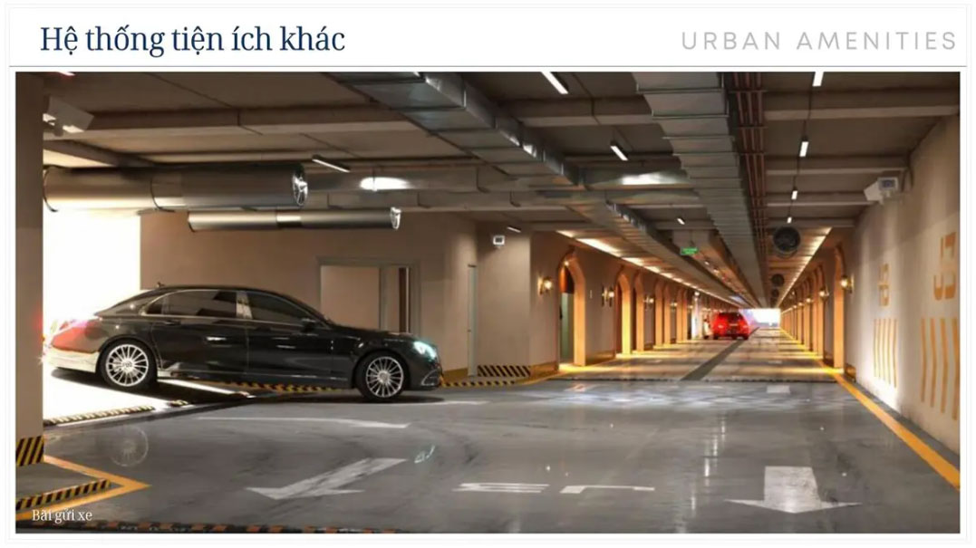Hầm Đỗ Xe Thông Minh & An Ninh 24/7: Rivea Hanoi trang bị hệ thống đỗ xe tự động, camera giám sát toàn khu cùng đội ngũ bảo vệ chuyên nghiệp 24/7, đảm bảo an toàn tuyệt đối cho cư dân.